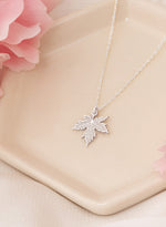 925 Sterling Silver Maple Leaf Necklace