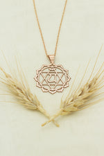 925 Sterling Silver Gold Heart Chakra Necklace