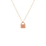 925 Sterling Silver Custom Padlock Necklace