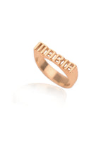925 Sterling Silver Personalized Name Block Ring