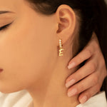 925 Sterling Silver Dangle Initial Earring 96