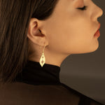 925 Sterling Silver Pole Star Dangle Earrings