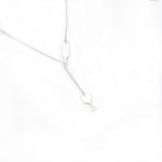 925 Sterling Silver Wine And Glass & Y Necklace