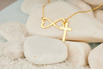 925 Sterling Silver Infinity Cross Y Necklace