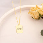 925 Sterling Silver Personalized Custom Name Rectangle Bar Necklace