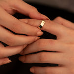 925 Sterling Silver Rectangular Shape Letter Rıng