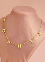 925 Sterling Silver Personalised Initial Name Necklace 50 Force Chain (Halley)