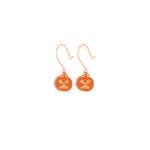 925 Sterling Silver Enamel Pumpkin Earrings,