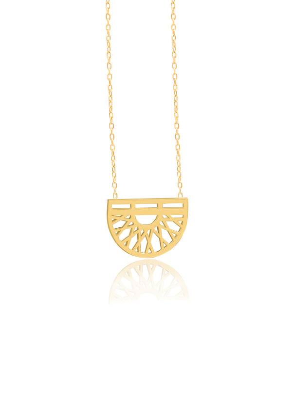 925 Sterling Silver Unique Geometric Necklace