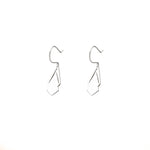 925 Sterling Silver Double Triangle Drop Earrings