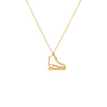 925 Sterling Silver Ice Skate Necklace