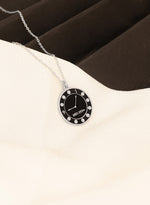 925 Sterling Silver Saat 9:05 Necklace