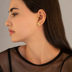 925 Sterling Silver Om Studs 425