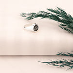 925 Sterling Silver Round Circle Signet Ring