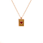 925 Sterling Silver Red Heart Necklace