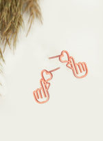 925 Sterling Silver Korean Love Heart Studs