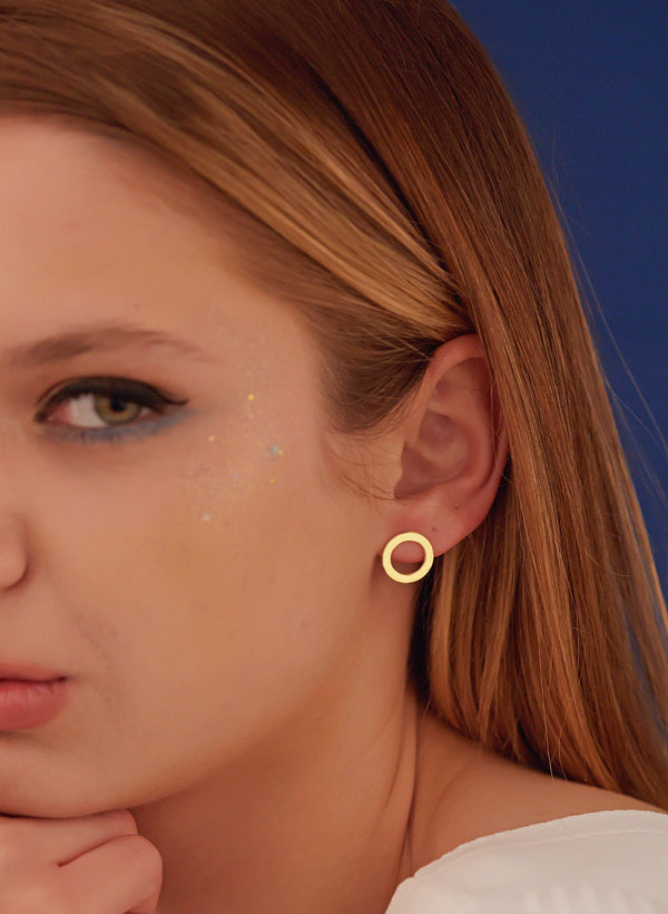 925 Sterling Silver Open Circle Studs