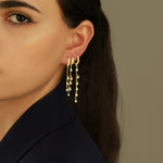 925 Sterling Silver Threader Double Hole Earrings(Zi̇nci̇ri̇ Cs40108)