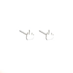 925 Sterling Silver Fire Flame Stud