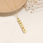 925 Sterling Silver Mini Initial Tag Necklace