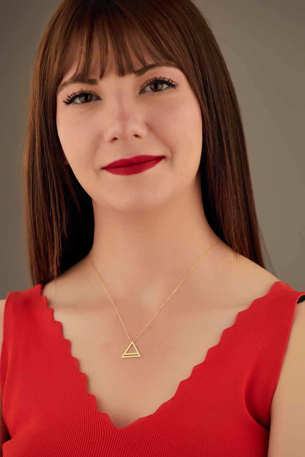 925 Sterling Silver Triangle Pendant