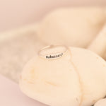925 Sterling Silver Tiny Personalized Name Ring For Mother