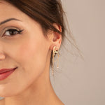 925 Sterling Silver Paw Name Earrings,