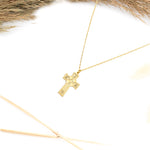 925 Sterling Silver Family Letters Cross Necklace