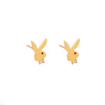 925 Sterling Silver Enamel Playboy Bunny Studs