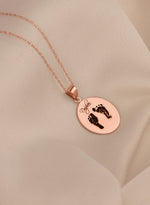 925 Sterling Silver Footprint Necklace