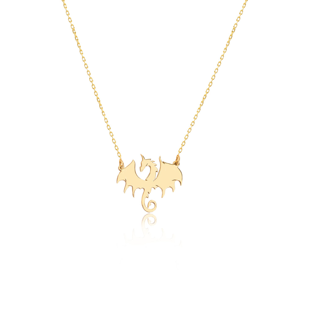 925 Sterling Silver Dragon Dragonfly Necklace