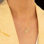 925 Sterling Silver American Football Necklace
