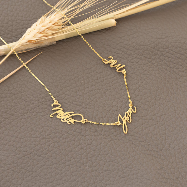 925 Sterling Silver Handmade Personalized Multiple Name Necklace