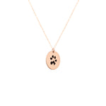 925 Sterling Silver Round Circle Plaka Köpek Pati̇si̇