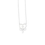 925 Sterling Silver Infinity Heart Cross Necklace