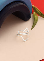 925 Sterling Silver Finger Coil Double V Ring