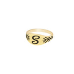 925 Sterling Silver Personalized Initial Ring