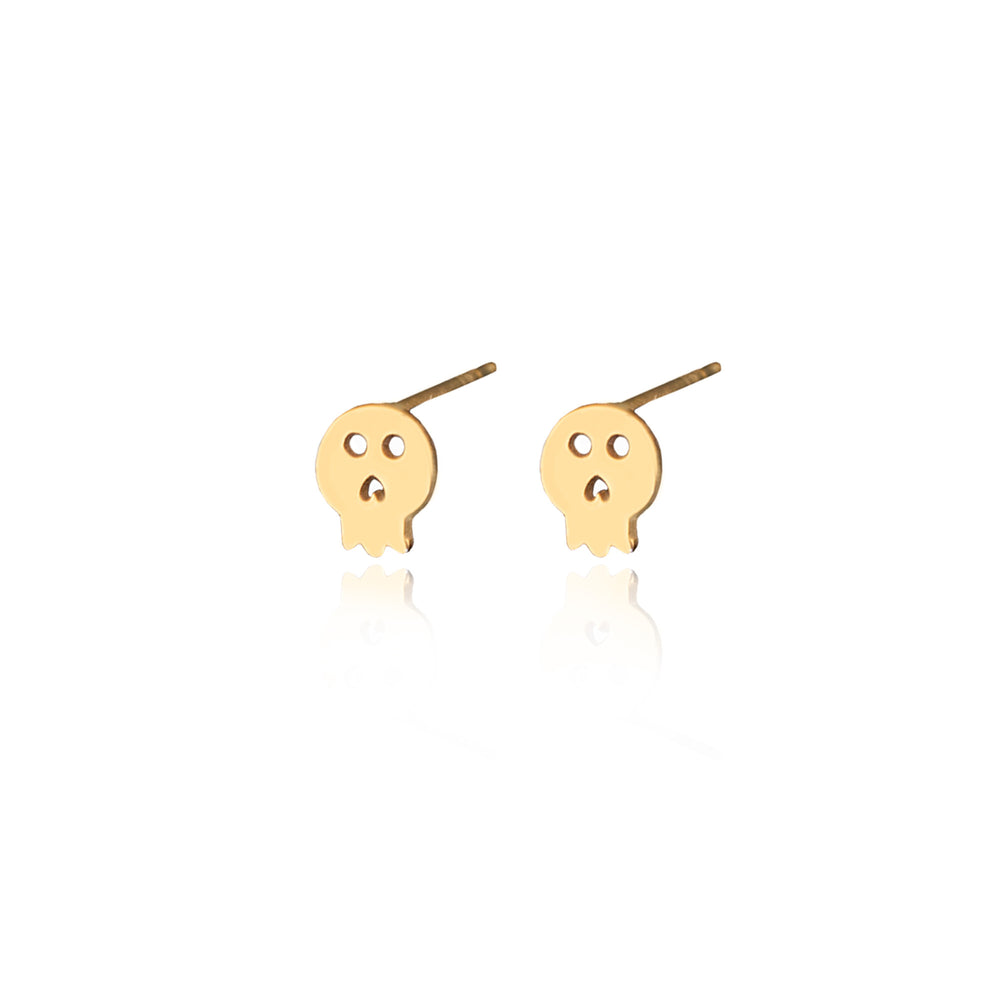 925 Sterling Silver Stud Scream Mask Earrings