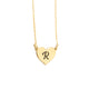 925 Sterling Silver Heart With Initial Necklace