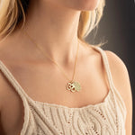925 Sterling Silver Gold Heart Chakra Necklace