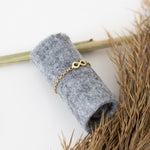 925 Sterling Silver Infinity Chain Ring