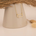925 Sterling Silver Birthstone Rectangle Necklace