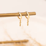 925 Sterling Silver Hoop Blade Earrings