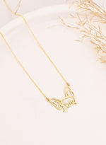 925 Sterling Silver Dog Head And Name Necklace