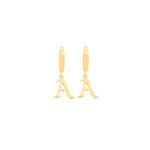 925 Sterling Silver Dangle Initial Earring 94