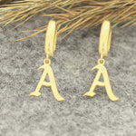925 Sterling Silver Dangle Initial Earring 94