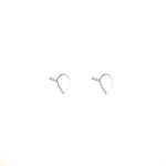925 Sterling Silver Teardrop Stud Earrings