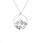 925 Sterling Silver Mountain Necklace