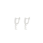 925 Sterling Silver Dangle Initial Earring 96