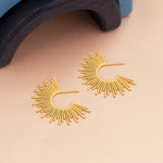 925 Sterling Silver Sunburst Earrings